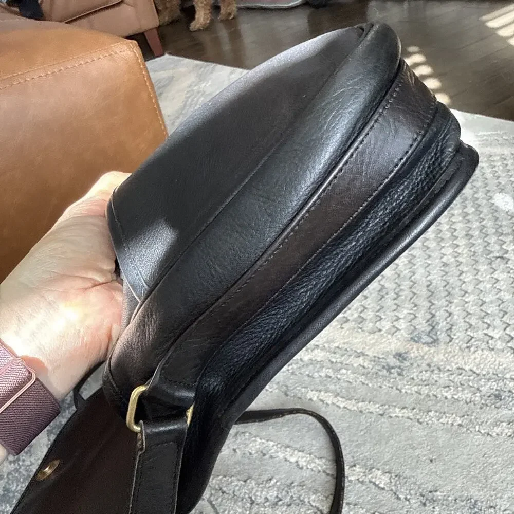 Vintage Coach Town Bag Glovetanned Leather Faded Black Faded Navy 4090 Read Q